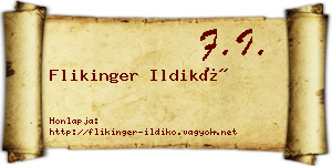 Flikinger Ildikó névjegykártya